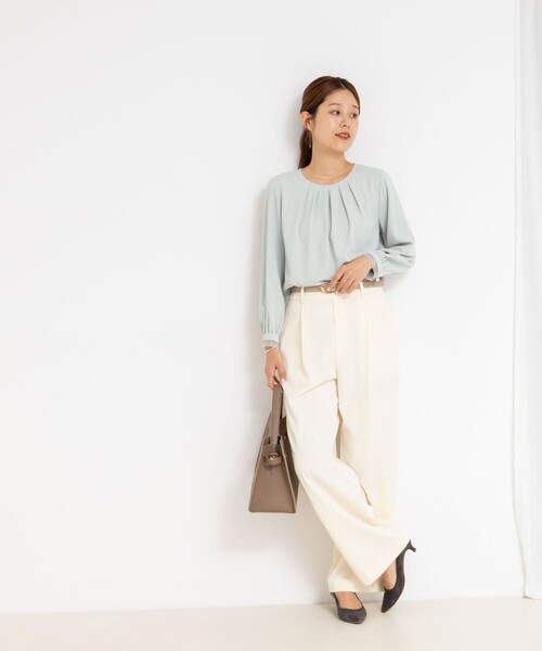 セール】ウォッシャブル2WAYストレッチブラウス（シャツ/ブラウス