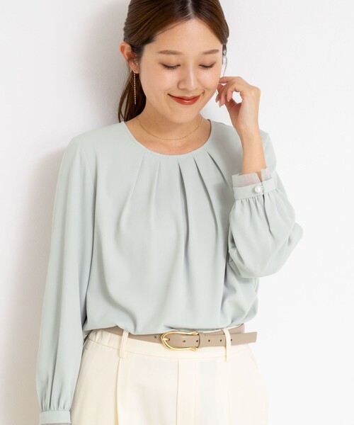 セール】ウォッシャブル2WAYストレッチブラウス（シャツ/ブラウス