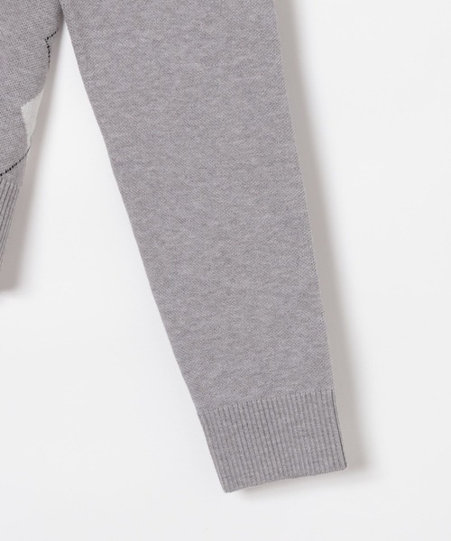 AMESWORLDWIDE（アメスワールドワイド）の「AMES WORLDWIDE／Vネックアーガイルニットカーディガン（カーディガン/ボレロ・レディース・グレー/ブラウン/チャコール・FREE）」の5枚目の写真