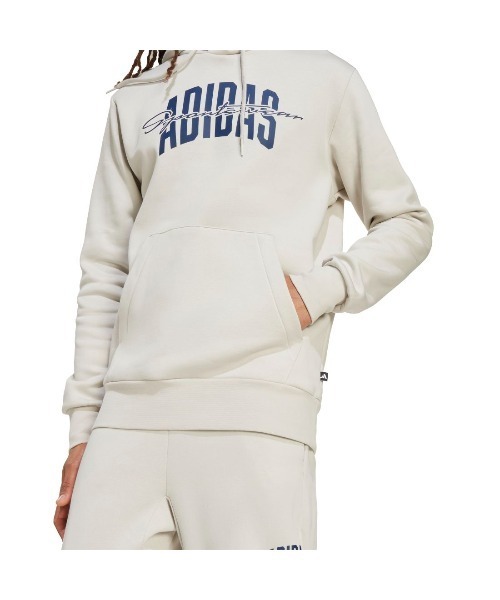 adidas(アディダス)の「アディダス adidas カレッジ スクリプト グラフィック パーカー(パーカー・メンズ・グレー/ネイビー・3L/LL/L/M/S)」の10枚目の写真