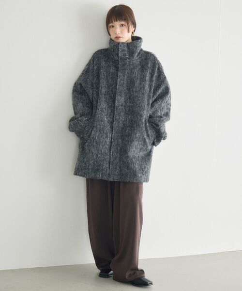 【WEB限定】シャギースタンドカラーコート