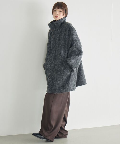 【WEB限定】シャギースタンドカラーコート