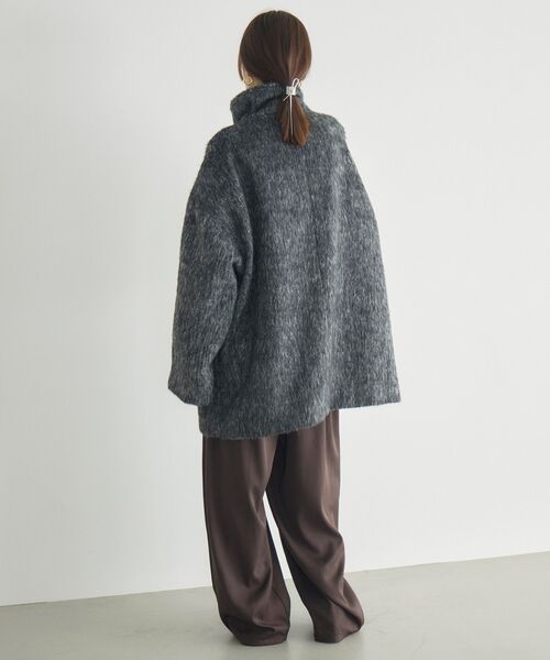 【WEB限定】シャギースタンドカラーコート