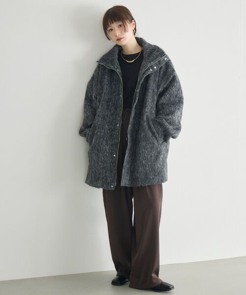 【WEB限定】シャギースタンドカラーコート