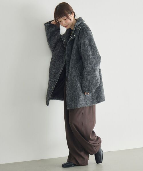 【WEB限定】シャギースタンドカラーコート