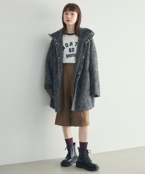 【WEB限定】シャギースタンドカラーコート