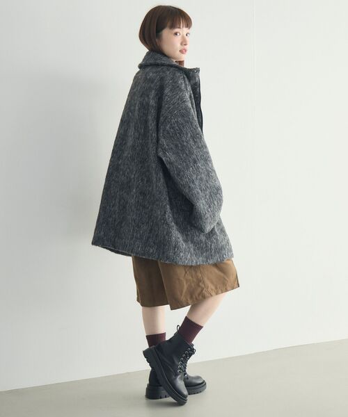 【WEB限定】シャギースタンドカラーコート