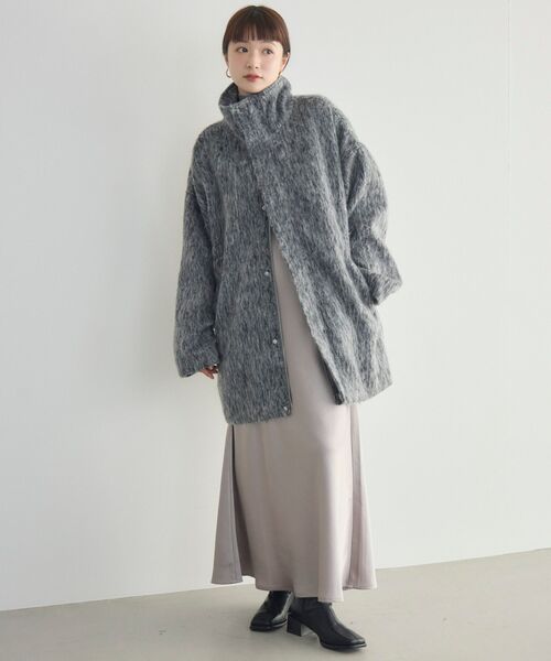 【WEB限定】シャギースタンドカラーコート