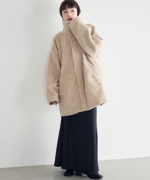 【WEB限定】シャギースタンドカラーコート