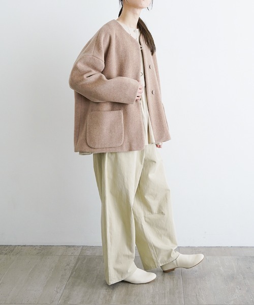 お値段交渉も タンディ⭐︎オオカミとフクロウ　 ヴィーカ　ノーカラージャケット 黒 オオカミとシロクマのヴィーカ（ノーカラージャケット）｜オオカミと