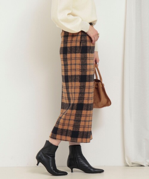 MICO COULIER（ミコクリエ）の「チェックラップスカート（スカート