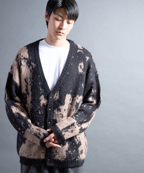 COMMON WARE(コモンウェアー)の「PF:MOHAIR LIKE GRANGE CARDIGAN/モヘア調グランジカーディガン(カーディガン/ボレロ・メンズ・カーキ/ブラック/ブルー・2/1)」の5枚目の写真