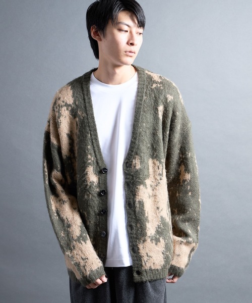 COMMON WARE(コモンウェアー)の「PF:MOHAIR LIKE GRANGE CARDIGAN/モヘア調グランジカーディガン(カーディガン/ボレロ・メンズ・カーキ/ブラック/ブルー・2/1)」の7枚目の写真