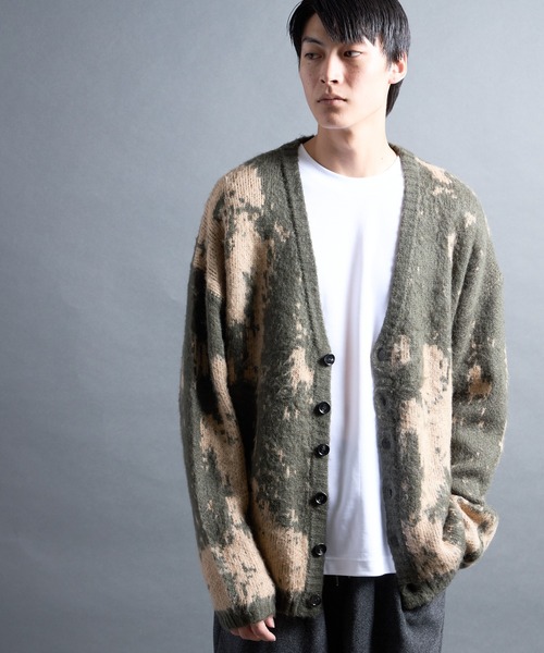 COMMON WARE(コモンウェアー)の「PF:MOHAIR LIKE GRANGE CARDIGAN/モヘア調グランジカーディガン(カーディガン/ボレロ・メンズ・カーキ/ブラック/ブルー・2/1)」の9枚目の写真