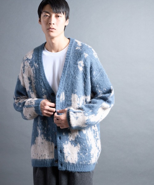 COMMON WARE(コモンウェアー)の「PF:MOHAIR LIKE GRANGE CARDIGAN/モヘア調グランジカーディガン(カーディガン/ボレロ・メンズ・カーキ/ブラック/ブルー・2/1)」の11枚目の写真