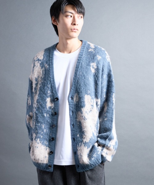 COMMON WARE(コモンウェアー)の「PF:MOHAIR LIKE GRANGE CARDIGAN/モヘア調グランジカーディガン(カーディガン/ボレロ・メンズ・カーキ/ブラック/ブルー・2/1)」の12枚目の写真