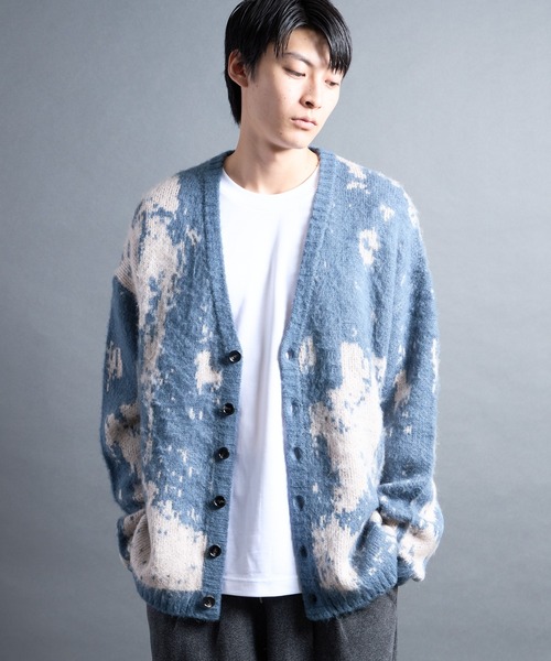 COMMON WARE(コモンウェアー)の「PF:MOHAIR LIKE GRANGE CARDIGAN/モヘア調グランジカーディガン(カーディガン/ボレロ・メンズ・カーキ/ブラック/ブルー・2/1)」の13枚目の写真
