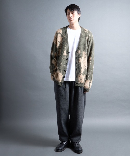 COMMON WARE(コモンウェアー)の「PF:MOHAIR LIKE GRANGE CARDIGAN/モヘア調グランジカーディガン(カーディガン/ボレロ・メンズ・カーキ/ブラック/ブルー・2/1)」の20枚目の写真