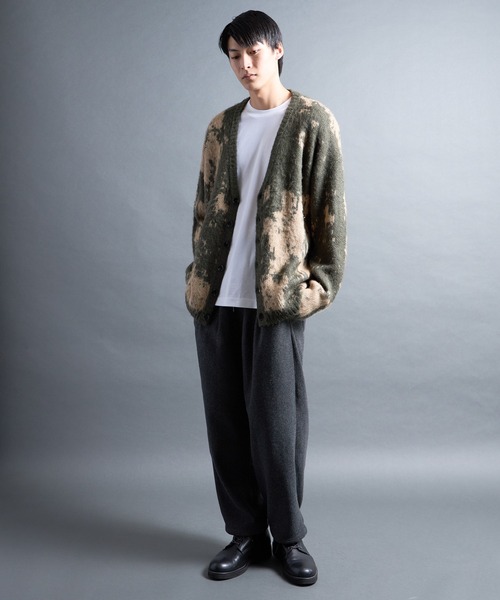 COMMON WARE(コモンウェアー)の「PF:MOHAIR LIKE GRANGE CARDIGAN/モヘア調グランジカーディガン(カーディガン/ボレロ・メンズ・カーキ/ブラック/ブルー・2/1)」の21枚目の写真