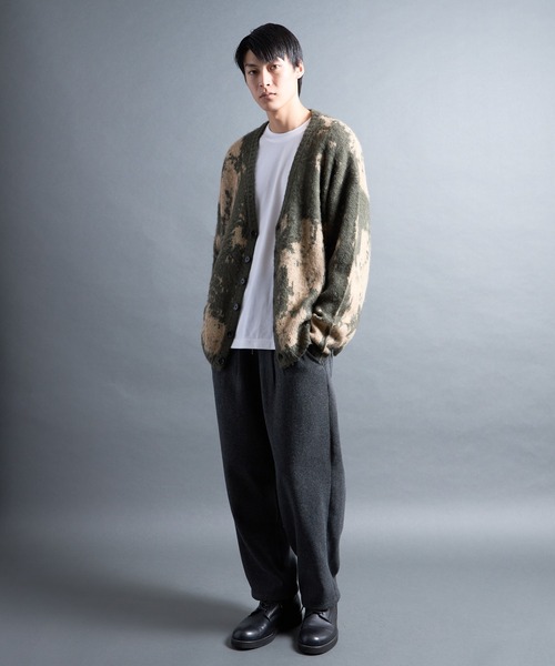 COMMON WARE(コモンウェアー)の「PF:MOHAIR LIKE GRANGE CARDIGAN/モヘア調グランジカーディガン(カーディガン/ボレロ・メンズ・カーキ/ブラック/ブルー・2/1)」の22枚目の写真