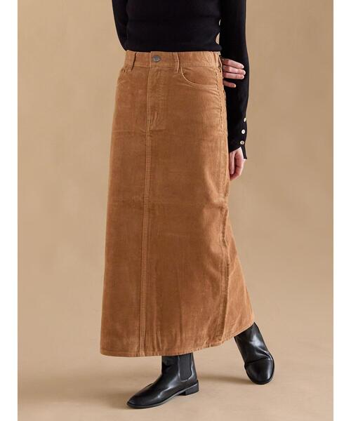 sm2rhythm(サマンサモスモスリズム)の「コーデュロイロングスカート(スカート・レディース・ベージュ/ブルー/チャコールグレー・M/L)」の2枚目の写真