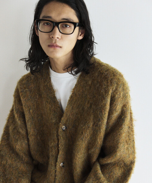 FREAK'S STORE（フリークスストア）の「シャギーニット リラックスカーディガン（カーディガン/ボレロ・メンズ・ベージュ/ブラウン/チャコールグレー/レッド/ブルー/グリーン・SMALL/MEDIUM/LARGE）」の4枚目の写真