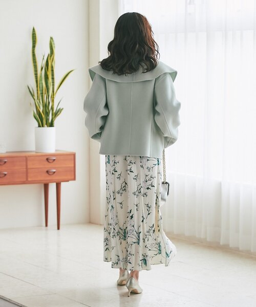 La boutique BonBon(ラブティックボンボン)の「【春まで使える!・3サイズ展開あり】ミストガーデンマーメイドスカート(スカート・レディース・ネイビー/ピンク/オフホワイト・38/36/34)」の16枚目の写真