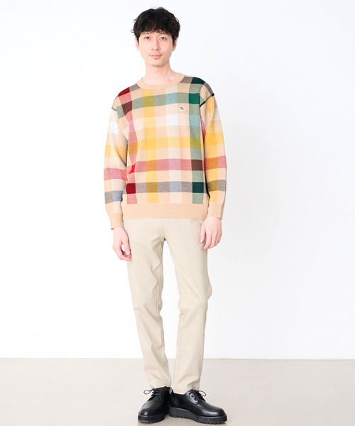 Arnold Palmer（アーノルドパーマー）の「シェア パーマーチェック ジャガードニット プルオーバー（ニット/セーター・レディース・ネイビー/ベージュ/アイボリー・LL/L/M/S/XS）」の15枚目の写真