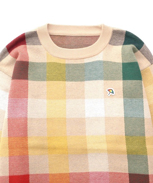 Arnold Palmer（アーノルドパーマー）の「シェア パーマーチェック ジャガードニット プルオーバー（ニット/セーター・レディース・ネイビー/ベージュ/アイボリー・LL/L/M/S/XS）」の4枚目の写真