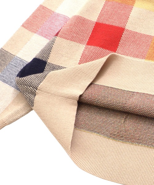 Arnold Palmer（アーノルドパーマー）の「シェア パーマーチェック ジャガードニット プルオーバー（ニット/セーター・レディース・ネイビー/ベージュ/アイボリー・LL/L/M/S/XS）」の6枚目の写真