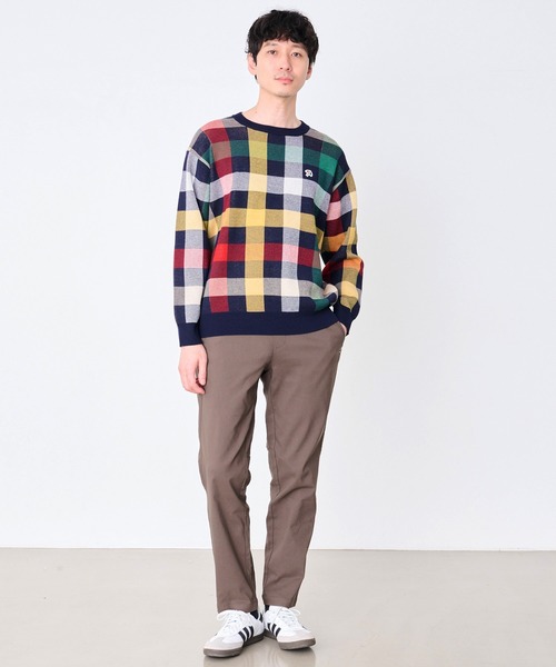 Arnold Palmer（アーノルドパーマー）の「シェア パーマーチェック ジャガードニット プルオーバー（ニット/セーター・レディース・ネイビー/ベージュ/アイボリー・LL/L/M/S/XS）」の20枚目の写真