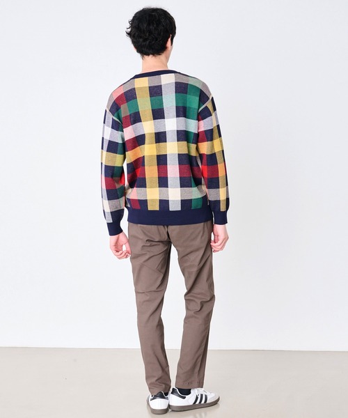 Arnold Palmer（アーノルドパーマー）の「シェア パーマーチェック ジャガードニット プルオーバー（ニット/セーター・レディース・ネイビー/ベージュ/アイボリー・LL/L/M/S/XS）」の9枚目の写真