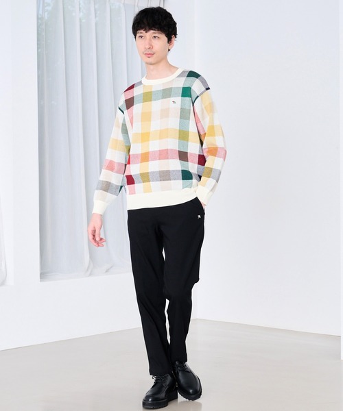 Arnold Palmer（アーノルドパーマー）の「シェア パーマーチェック ジャガードニット プルオーバー（ニット/セーター・レディース・ネイビー/ベージュ/アイボリー・LL/L/M/S/XS）」の22枚目の写真