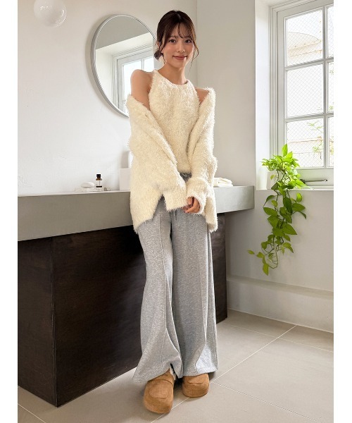 SNIDEL  スウェットルームウェア SNIDEL HOME パジャマ ルームウェア CATスウェットセットアップ