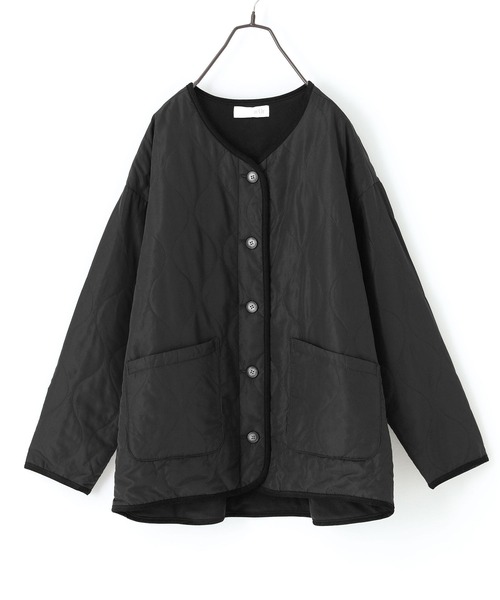 n'OrLABEL（ノアールレーベル）の「『ノーカラーキルティングジャケット』（その他アウター・レディース・カーキ/ブラック/ベージュ・FREE）」の19枚目の写真