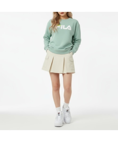 FILA（フィラ）の「Packet Point Pleated Skirt（スカート・レディース・ベージュ/ブラック・S/XS/L/M）」の2枚目の写真