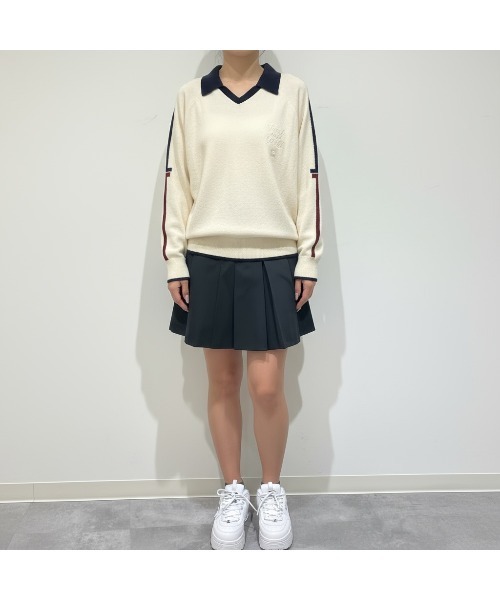 FILA（フィラ）の「Packet Point Pleated Skirt（スカート・レディース・ベージュ/ブラック・S/XS/L/M）」の4枚目の写真