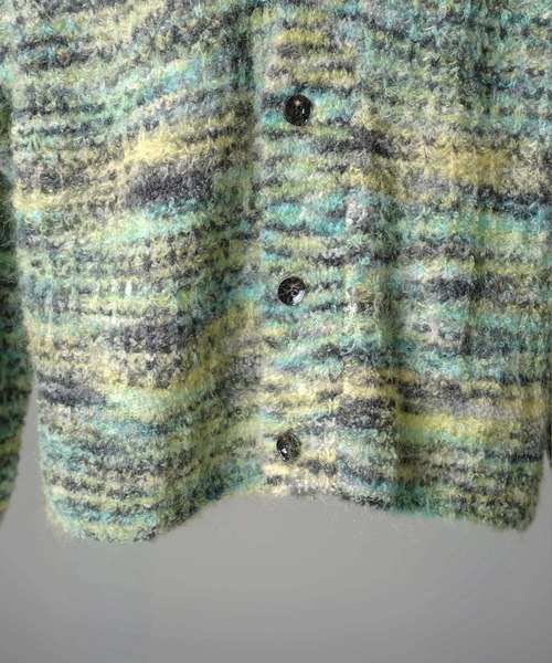 MAISON SPECIAL(メゾンスペシャル)の「《UNISEX》Italian Imported Yarn Prime-Over V-neck cardigan/イタリアンインポートヤーンプライムオーバーVネックカーディガン【MAISON SPECIAL/メゾンスペシャル】(カーディガン/ボレロ・メンズ・グリーン/オレンジ/ブルー・1/2)」の21枚目の写真