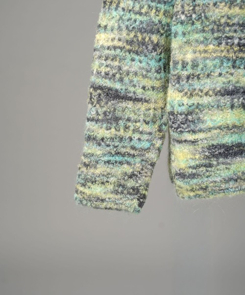MAISON SPECIAL(メゾンスペシャル)の「《UNISEX》Italian Imported Yarn Prime-Over V-neck cardigan/イタリアンインポートヤーンプライムオーバーVネックカーディガン【MAISON SPECIAL/メゾンスペシャル】(カーディガン/ボレロ・メンズ・グリーン/オレンジ/ブルー・1/2)」の22枚目の写真