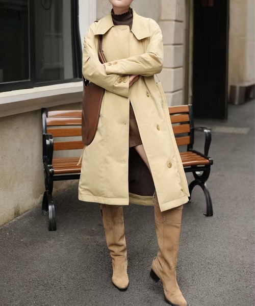 セール】ベルト付きロングダウンコート（ダウンジャケット/コート