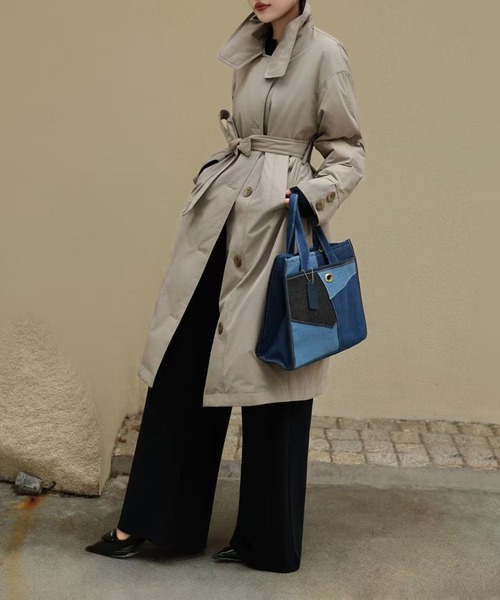 セール】ベルト付きロングダウンコート（ダウンジャケット/コート