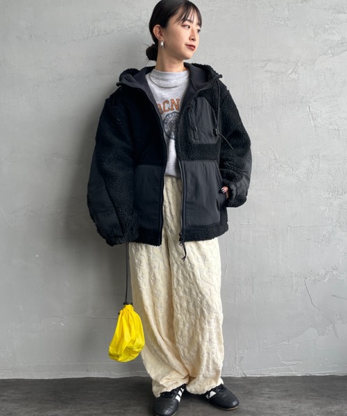 NANGA（ナンガ）の「[NANGA/ナンガ] ボアフリース フルジップパーカー（その他アウター・レディース・ブラック・L/M/S）」の2枚目の写真