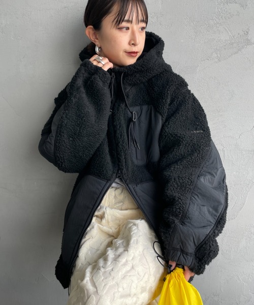 NANGA（ナンガ）の「[NANGA/ナンガ] ボアフリース フルジップパーカー（その他アウター・レディース・ブラック・L/M/S）」の4枚目の写真