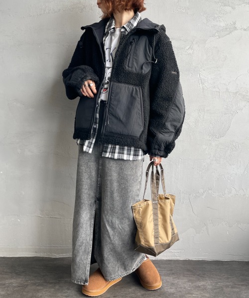 NANGA（ナンガ）の「[NANGA/ナンガ] ボアフリース フルジップパーカー（その他アウター・レディース・ブラック・L/M/S）」の3枚目の写真