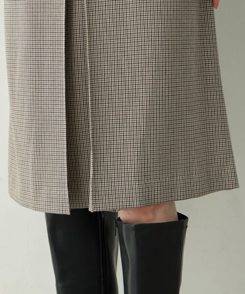 A/C DESIGN BY ALPHA CUBIC（エーシーデザインバイアルファキュービック）の「【ローズオイル加工】千鳥柄ジャンスカワンピース（ワンピース・レディース・ブラウン/ブラック・9号/11号）」の12枚目の写真