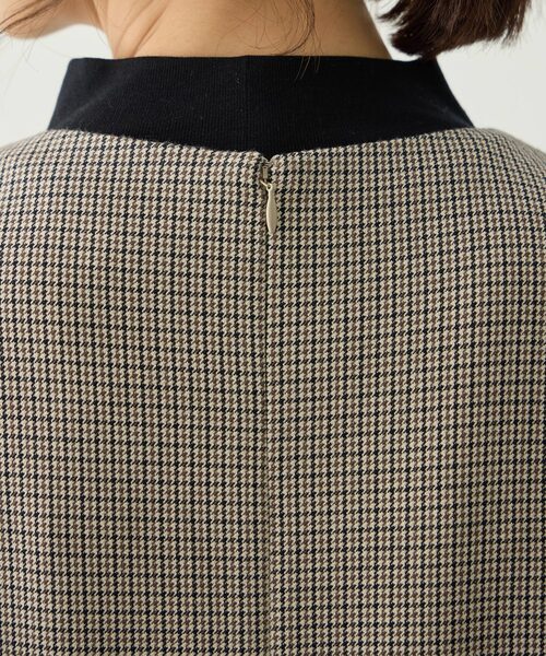 A/C DESIGN BY ALPHA CUBIC（エーシーデザインバイアルファキュービック）の「【ローズオイル加工】千鳥柄ジャンスカワンピース（ワンピース・レディース・ブラウン/ブラック・9号/11号）」の14枚目の写真