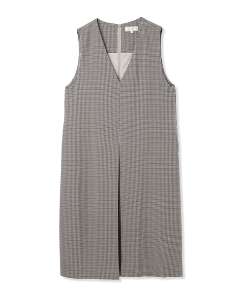 A/C DESIGN BY ALPHA CUBIC（エーシーデザインバイアルファキュービック）の「【ローズオイル加工】千鳥柄ジャンスカワンピース（ワンピース・レディース・ブラウン/ブラック・9号/11号）」の17枚目の写真