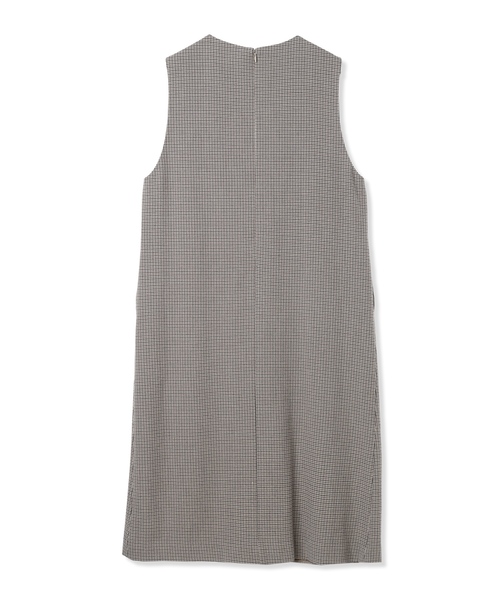A/C DESIGN BY ALPHA CUBIC（エーシーデザインバイアルファキュービック）の「【ローズオイル加工】千鳥柄ジャンスカワンピース（ワンピース・レディース・ブラウン/ブラック・9号/11号）」の18枚目の写真