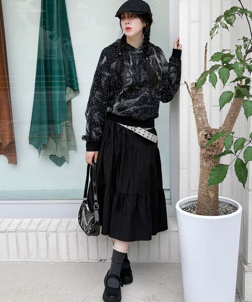 AVANDRESS(アバンドレス )の「Ink Rush Witch Hoody BLACK(パーカー・レディース・ブラック・SMALL/MEDIUM)」の4枚目の写真