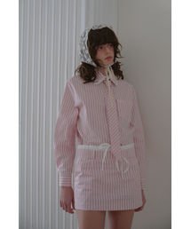 STRIPE MINI SKIRT_PINK